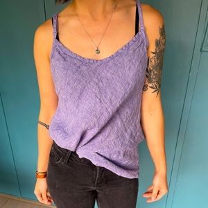 NWOT blue FLAX linen tank